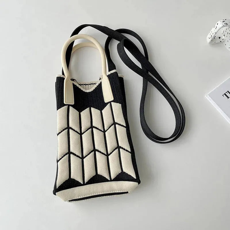 Love Mini Knit Shoulder Crossbody Bag - Bellarte Enchanté Love Mini Knit Shoulder Crossbody Bag